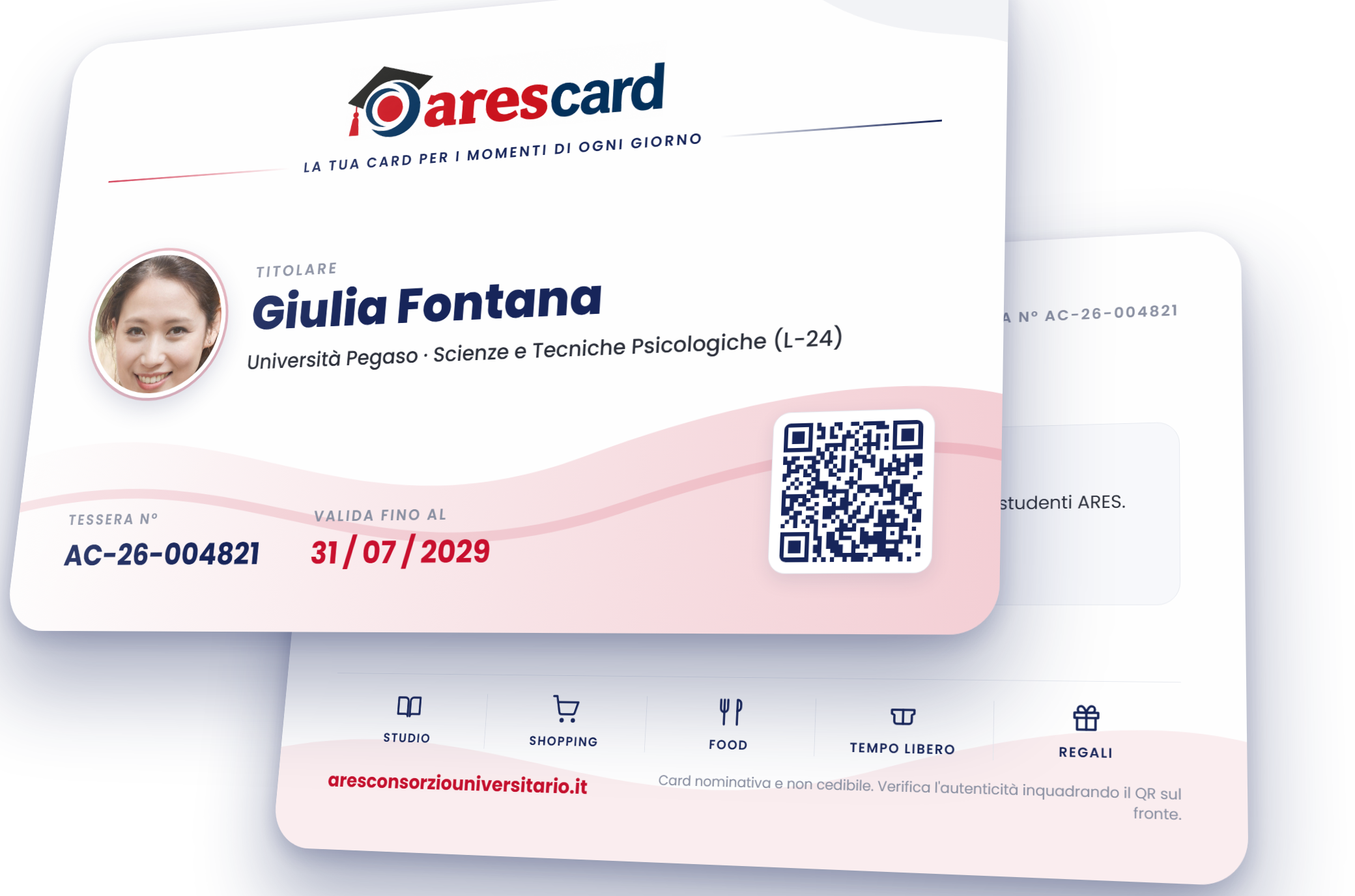 ARES Card fronte e retro